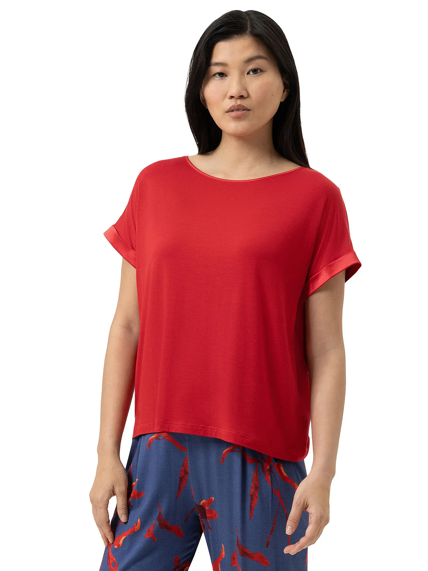 MEY | T-Shirt PURE CHIC thunder grey | rot
